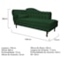 Kit Diva Recamier Juliana 140cm Lado Direito e 02 Poltronas Julia Suede Verde - Amarena Móveis