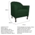 Kit Diva Recamier Juliana 140cm Lado Direito e 02 Poltronas Julia Suede Verde - Amarena Móveis