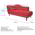Kit Diva Recamier Juliana 140cm Lado Direito e 02 Poltronas Julia Suede Vermelho - Amarena Móveis