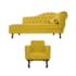 Kit Diva Recamier Juliana 140cm Lado Esquerdo e 01 Poltrona Classic Suede Amarelo - Amarena Móveis