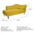 Kit Diva Recamier Juliana 140cm Lado Esquerdo e 01 Poltrona Classic Suede Amarelo - Amarena Móveis