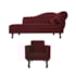 Kit Diva Recamier Juliana 140cm Lado Esquerdo e 01 Poltrona Classic Suede Bordô - Amarena Móveis