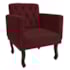 Kit Diva Recamier Juliana 140cm Lado Esquerdo e 01 Poltrona Classic Suede Bordô - Amarena Móveis