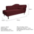 Kit Diva Recamier Juliana 140cm Lado Esquerdo e 01 Poltrona Classic Suede Bordô - Amarena Móveis