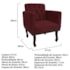 Kit Diva Recamier Juliana 140cm Lado Esquerdo e 01 Poltrona Classic Suede Bordô - Amarena Móveis