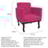 Kit Diva Recamier Juliana 140cm Lado Esquerdo e 01 Poltrona Classic Suede Pink - Amarena Móveis
