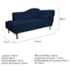 Kit Diva Recamier Juliana 140cm Lado Esquerdo e 02 Poltronas Classic Suede Azul Marinho - Amarena Móveis
