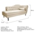 Kit Diva Recamier Juliana 140cm Lado Esquerdo e 02 Poltronas Julia Corano Bege - Amarena Móveis