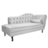 Kit Diva Recamier Juliana 140cm Lado Esquerdo e 02 Poltronas Julia Corano Branco - Amarena Móveis