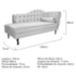 Kit Diva Recamier Juliana 140cm Lado Esquerdo e 02 Poltronas Julia Corano Branco - Amarena Móveis
