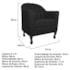 Kit Diva Recamier Juliana 140cm Lado Esquerdo e 02 Poltronas Julia Corano Preto - Amarena Móveis