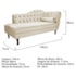 Kit Diva Recamier Juliana 140cm Lado Esquerdo e 02 Poltronas Julia Linho Bege - Amarena Móveis