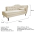 Kit Diva Recamier Juliana 140cm Lado Esquerdo e 02 Poltronas Julia Suede Bege - Amarena Móveis