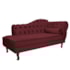 Kit Diva Recamier Juliana 140cm Lado Esquerdo e 02 Poltronas Julia Suede Bordô - Amarena Móveis