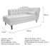 Kit Diva Recamier Juliana 140cm Lado Esquerdo e 02 Poltronas Julia Suede Branco - Amarena Móveis