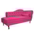 Kit Diva Recamier Juliana 140cm Lado Esquerdo e 02 Poltronas Julia Suede Pink - Amarena Móveis