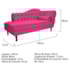 Kit Diva Recamier Juliana 140cm Lado Esquerdo e 02 Poltronas Julia Suede Pink - Amarena Móveis