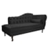 Kit Diva Recamier Juliana 140cm Lado Esquerdo e 02 Poltronas Julia Suede Preto - Amarena Móveis
