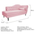 Kit Diva Recamier Juliana 140cm Lado Esquerdo e 02 Poltronas Julia Suede Rosa bebê - Amarena Móveis