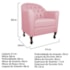 Kit Diva Recamier Juliana 140cm Lado Esquerdo e 02 Poltronas Julia Suede Rosa bebê - Amarena Móveis