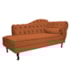Kit Diva Recamier Juliana 140cm Lado Esquerdo e 02 Poltronas Julia Suede Terracota - Amarena Móveis