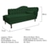 Kit Diva Recamier Juliana 140cm Lado Esquerdo e 02 Poltronas Julia Suede Verde - Amarena Móveis