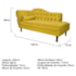 Kit Diva Recamier Juliana 160cm Lado Direito e 01 Poltrona Classic Suede Amarelo - Amarena Móveis