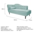 Kit Diva Recamier Juliana 160cm Lado Direito e 01 Poltrona Classic Suede Azul Tiffany - Amarena Móveis