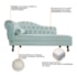 Kit Diva Recamier Juliana 160cm Lado Direito e 01 Poltrona Classic Suede Azul Tiffany - Amarena Móveis