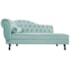 Kit Diva Recamier Juliana 160cm Lado Direito e 01 Poltrona Classic Suede Azul Tiffany - Amarena Móveis