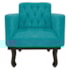 Kit Diva Recamier Juliana 160cm Lado Direito e 01 Poltrona Classic Suede Azul Turquesa - Amarena Móveis