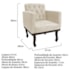 Kit Diva Recamier Juliana 160cm Lado Direito e 01 Poltrona Classic Suede Bege - Amarena Móveis