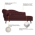 Kit Diva Recamier Juliana 160cm Lado Direito e 01 Poltrona Classic Suede Bordô - Amarena Móveis