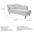 Kit Diva Recamier Juliana 160cm Lado Direito e 01 Poltrona Classic Suede Branco - Amarena Móveis