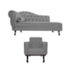 Kit Diva Recamier Juliana 160cm Lado Direito e 01 Poltrona Classic Suede Cinza - Amarena Móveis
