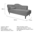 Kit Diva Recamier Juliana 160cm Lado Direito e 01 Poltrona Classic Suede Cinza - Amarena Móveis