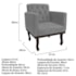 Kit Diva Recamier Juliana 160cm Lado Direito e 01 Poltrona Classic Suede Cinza - Amarena Móveis