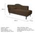 Kit Diva Recamier Juliana 160cm Lado Direito e 01 Poltrona Classic Suede Marrom - Amarena Móveis