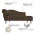 Kit Diva Recamier Juliana 160cm Lado Direito e 01 Poltrona Classic Suede Marrom - Amarena Móveis