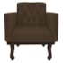 Kit Diva Recamier Juliana 160cm Lado Direito e 01 Poltrona Classic Suede Marrom - Amarena Móveis