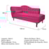 Kit Diva Recamier Juliana 160cm Lado Direito e 01 Poltrona Classic Suede Pink - Amarena Móveis