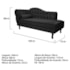 Kit Diva Recamier Juliana 160cm Lado Direito e 01 Poltrona Classic Suede Preto - Amarena Móveis