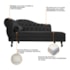 Kit Diva Recamier Juliana 160cm Lado Direito e 01 Poltrona Classic Suede Preto - Amarena Móveis