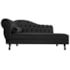 Kit Diva Recamier Juliana 160cm Lado Direito e 01 Poltrona Classic Suede Preto - Amarena Móveis