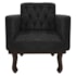Kit Diva Recamier Juliana 160cm Lado Direito e 01 Poltrona Classic Suede Preto - Amarena Móveis