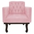 Kit Diva Recamier Juliana 160cm Lado Direito e 01 Poltrona Classic Suede Rosa bebê - Amarena Móveis