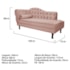 Kit Diva Recamier Juliana 160cm Lado Direito e 01 Poltrona Classic Suede Rosê - Amarena Móveis