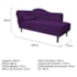 Kit Diva Recamier Juliana 160cm Lado Direito e 01 Poltrona Classic Suede Roxo - Amarena Móveis
