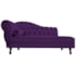 Kit Diva Recamier Juliana 160cm Lado Direito e 01 Poltrona Classic Suede Roxo - Amarena Móveis
