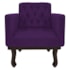 Kit Diva Recamier Juliana 160cm Lado Direito e 01 Poltrona Classic Suede Roxo - Amarena Móveis